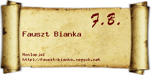 Fauszt Bianka névjegykártya
